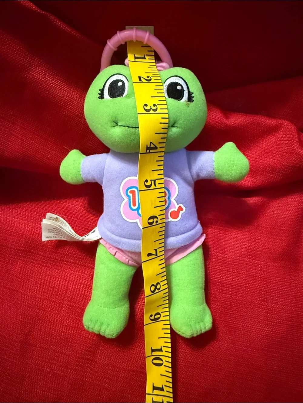 Plush Learning Frog Toy for Toddlers - Green & Purple